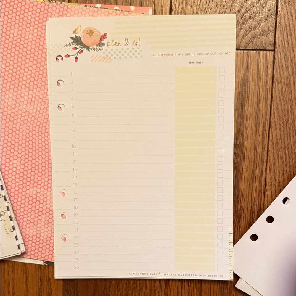 Cream and Blue Planner with Inserts - Picture 11 of 17